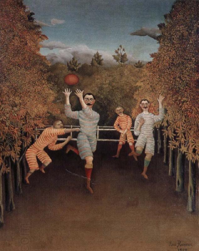Henri Rousseau fotbollsspelarna oil painting picture